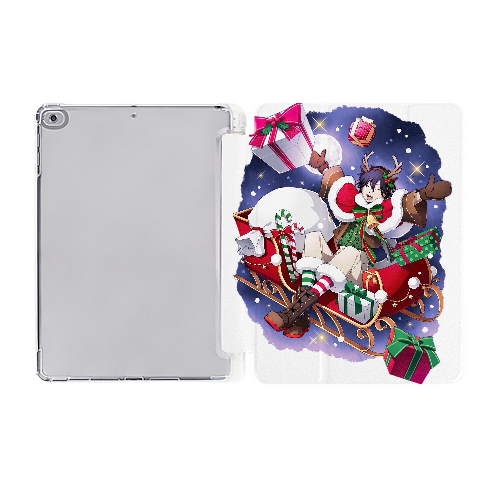 （画像用） 文豪ストレイドッグス Bungo Stray Dogs IPad ケース ペン収納付き 三つ折りスタンド PUレザー×シリコン 対応機種9.5/10.5/10.9インチ